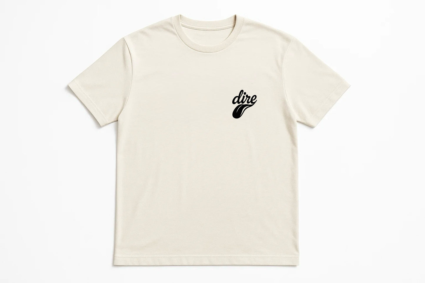 Dire Desires Tongue Tee — Natural