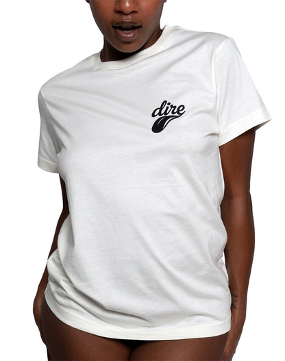 Dire Desires Tongue Tee — Natural